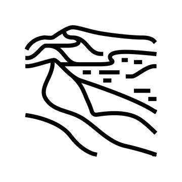 Namib desert line icon vector illustration Ilustración de archivo