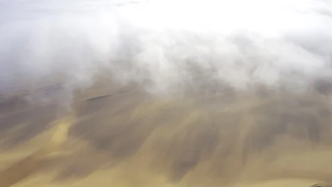 Namib Desert Meets Atlantic Ocean Aerial Shot: Sandwich Harbour 4K 60p Stock Footage 339070849