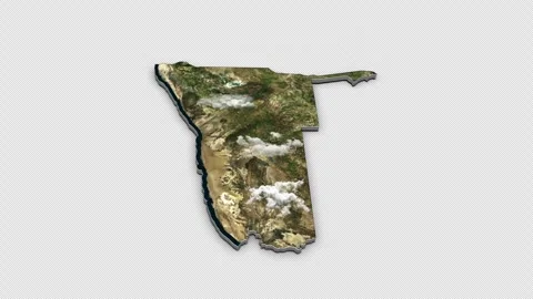 Namibia 3D Country Map Animation Transparent Alpha Stock Footage 277841560