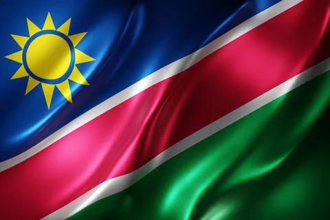 Namibia 3d flag Stock Illustration
