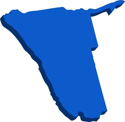 Namibia - 3D map country Stock Illustration