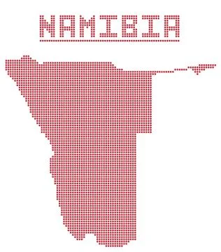 Namibia Africa Dot Map Stock Illustration