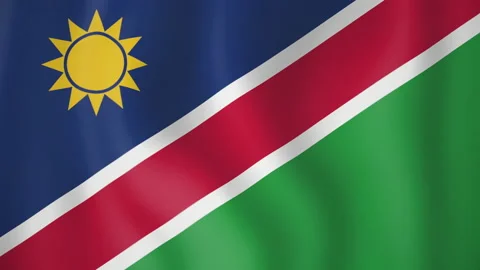 Namibia animated flag. Seamless loop. 4K Stock Footage 145448863
