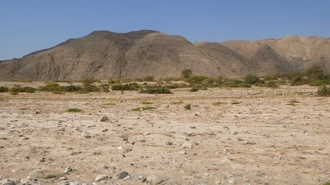 Namibia camera car, dry landscape, Africa in HD Stock Footage 90886062