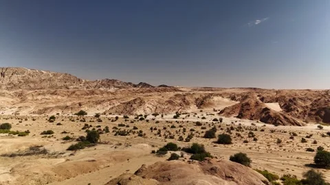 Namibia Desert 4K Aerial View, Moon Landscape Canyon 스톡 동영상 339082125