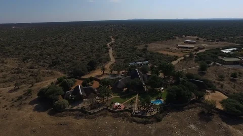 Namibia desert drone shot, Etosha Stock Footage 101908846