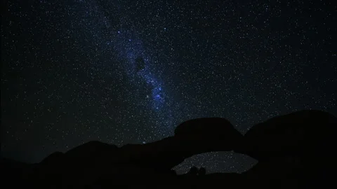 Namibia Desert Night Sky Milky Way Galaxy Time Lapse 스톡 동영상 339378588