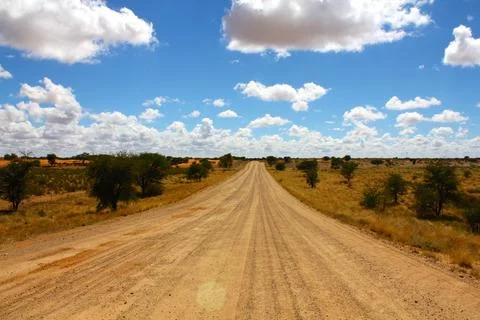 Namibia desert road Stock Photos