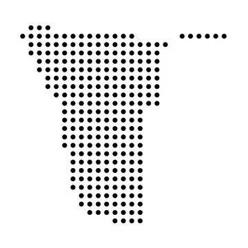 Namibia dotted vector map Stock Illustration