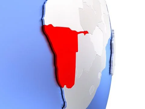 Namibia on elegant modern 3D globe Stock Illustration