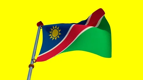 Namibia Flag in 3D Stock Footage 157376092