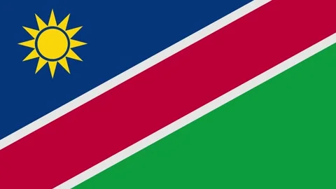Namibia flag with animated light sweep Video stock 309883618