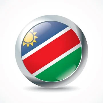 Namibia flag button Stock Illustration