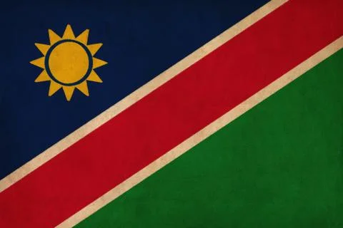 Namibia flag drawing ,grunge and retro flag series Stock Illustration