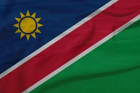 Namibia    Flag fabric air flow Stock Photos