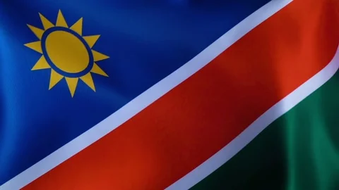 Namibia Flag Flapping Stock Footage 118965820