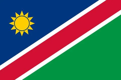 Namibia flag flat vector illustration Stock Illustration