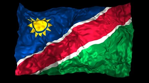 Namibia flag Stock Footage 110824860