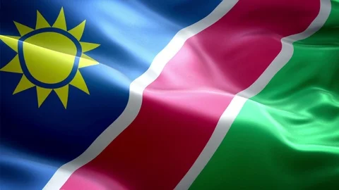 Namibia Flag Stock Footage 116390017