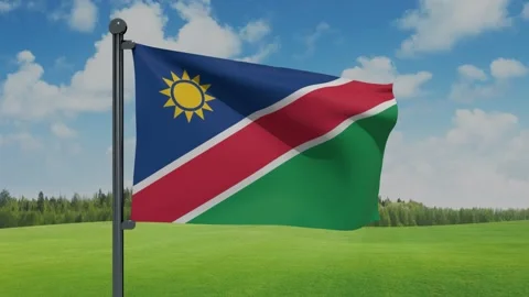 Namibia Flag Stock Footage 153254888