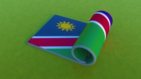 Namibia Flag Stock-Footage 257351845