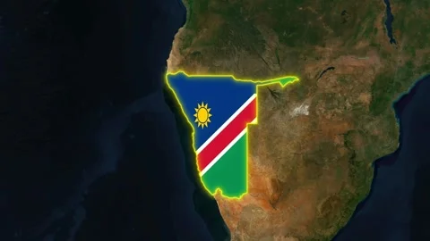 Namibia Flag Stock-Footage 307432369