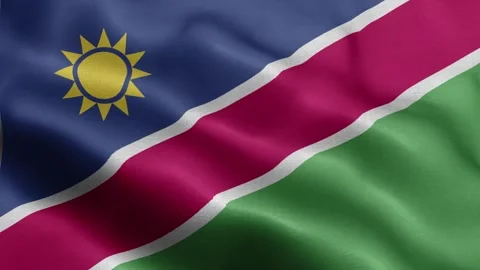 Namibia flag Front Video stock 318667348