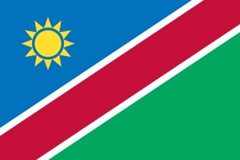 Namibia flag graphics design. Stock Illustration