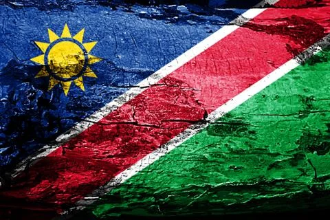 Namibia flag with grunge texture Stock Illustration