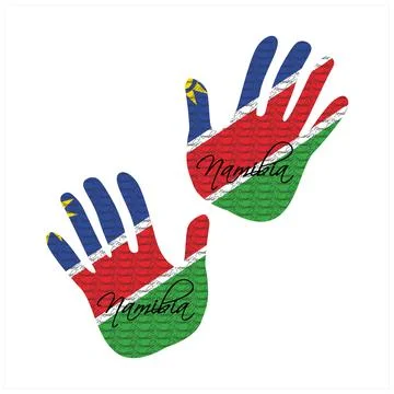 Namibia flag hand vector Stock Illustration