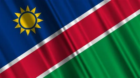 Namibia Flag Illustrazione stock