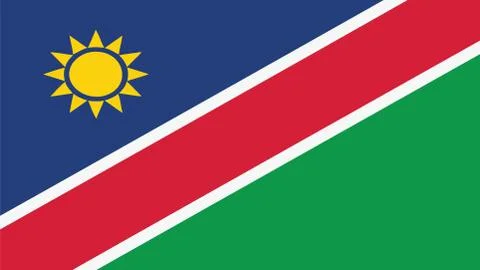 Namibia Flag for Independence Day and infographic Vector illustration. Stock Illustration