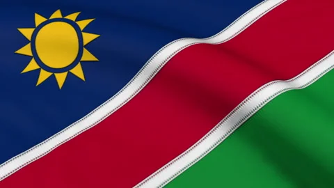 Namibia Flag Loop Stock Footage 241169348