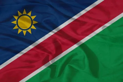 Namibia    Flag ripple wind movement Stock Photos