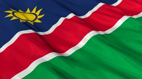 Namibia flag Seamless Stock Footage 49088980