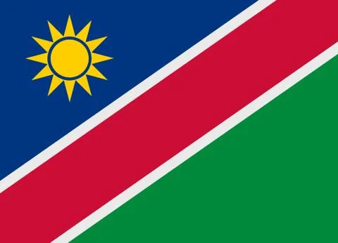 Namibia flag vector 스톡 일러스트