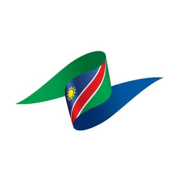 Namibia flag, vector illustration Illustrazione stock