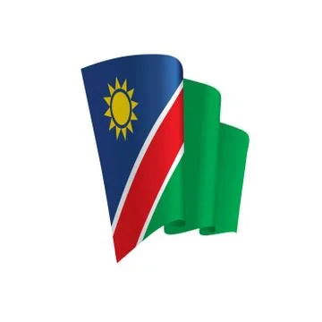 Namibia flag, vector illustration Illustrazione stock