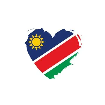 Namibia flag, vector illustration Illustrazione stock