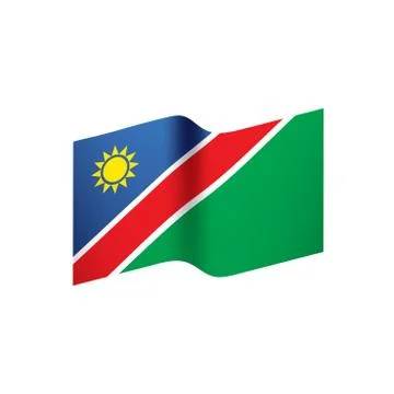Namibia flag, vector illustration Illustrazione stock