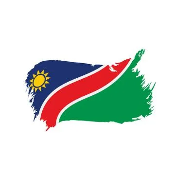 Namibia flag, vector illustration Stock Illustration