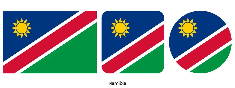 Namibia flag, vector illustration Stock Illustration