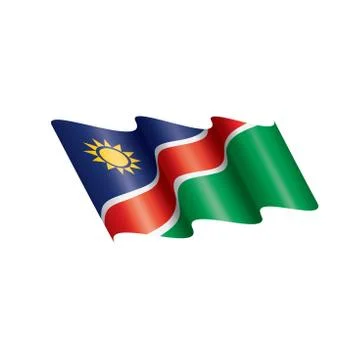 Namibia flag, vector illustration on a white background Stock Illustration