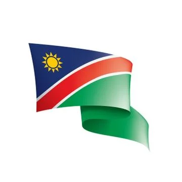 Namibia flag, vector illustration on a white background Stock Illustration