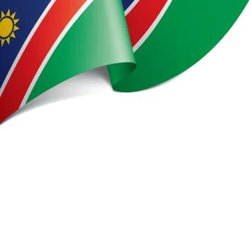 Namibia flag, vector illustration on a white background Illustrazione stock