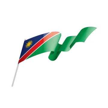 Namibia flag, vector illustration on a white background Stock Illustration