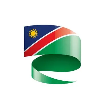 Namibia flag, vector illustration on a white background Stock Illustration