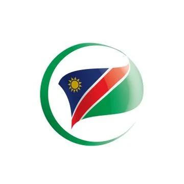 Namibia flag, vector illustration on a white background Stock Illustration