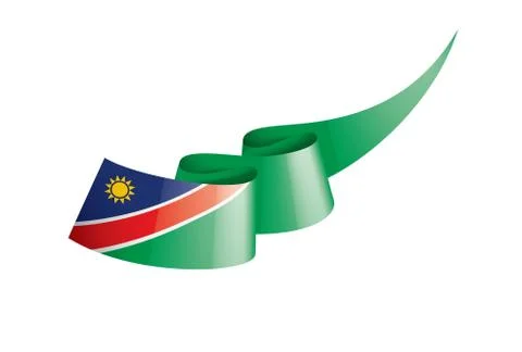 Namibia flag, vector illustration on a white background Stock Illustration