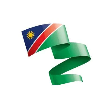 Namibia flag, vector illustration on a white background Stock Illustration